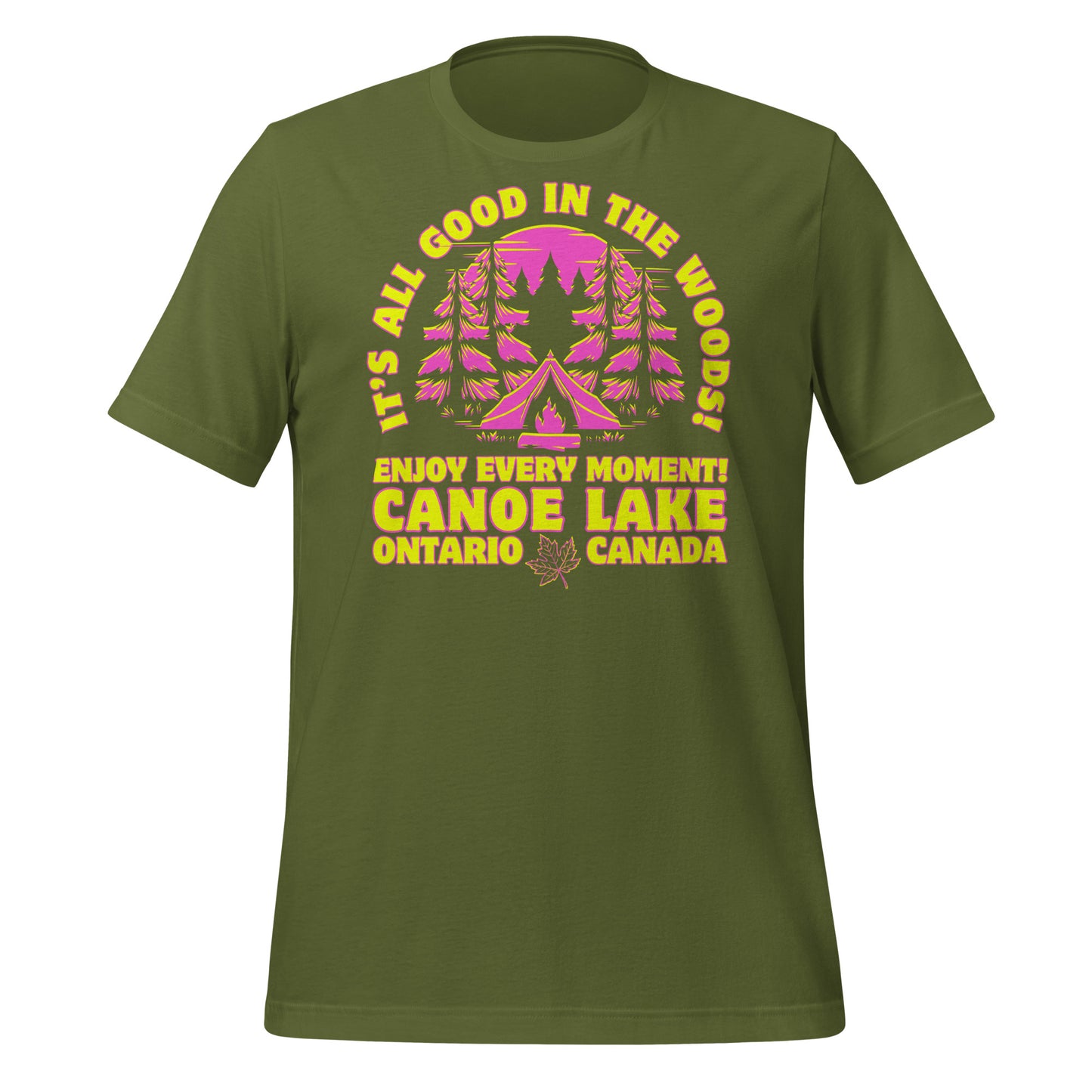 It's All Good In The Woods Canoe Lake Pink - Unisex t-shirt