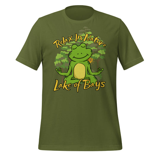 Lake of Bays Relax in Nature Frog - Unisex t-shirt