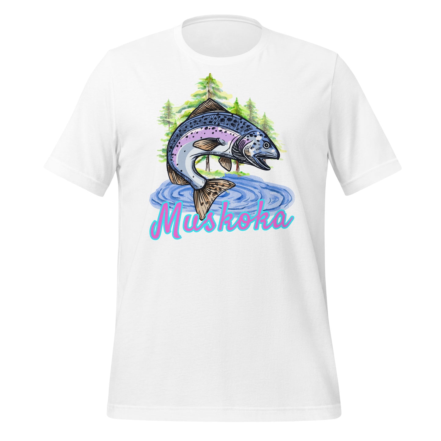 Muskoka Painted Trout Scene - Unisex t-shirt