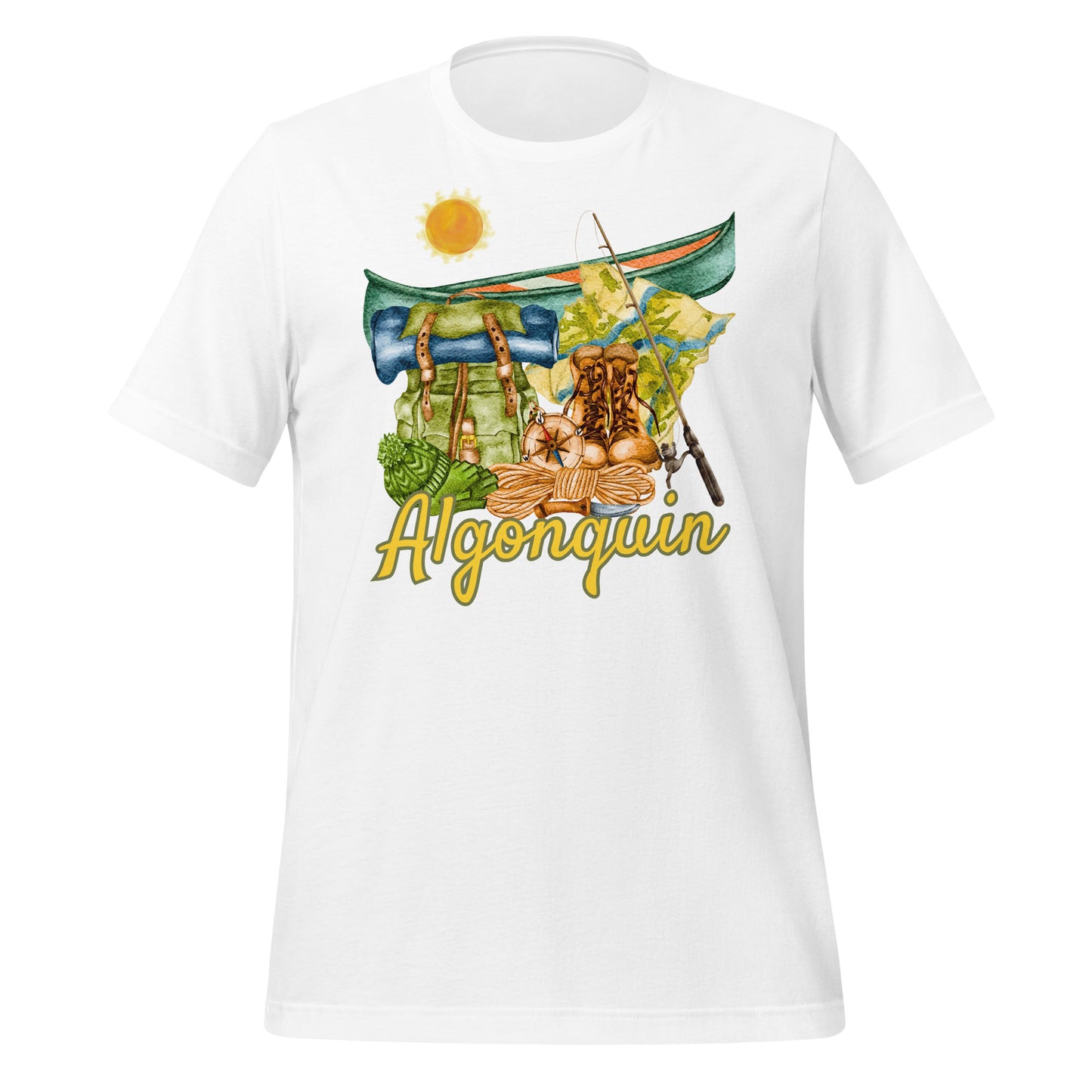 Algonquin Painted Canoe Scene - Unisex t-shirt