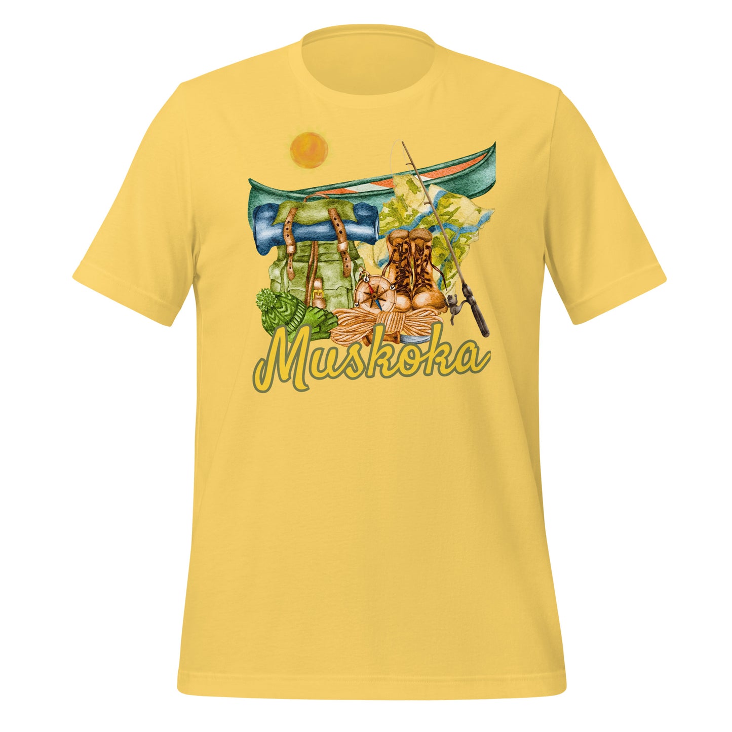 Muskoka Painted Canoe Scene - Unisex t-shirt