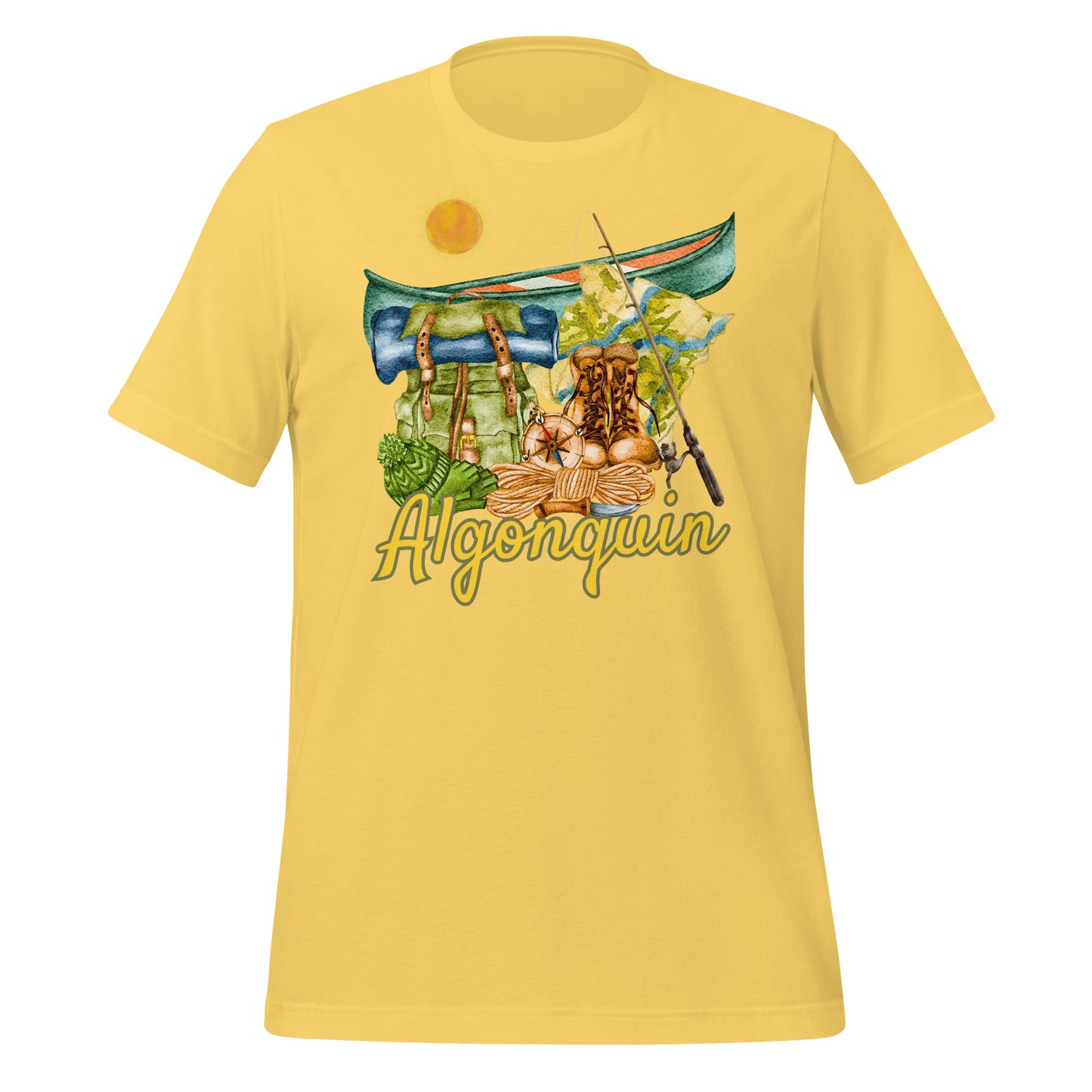 Algonquin Painted Canoe Scene - Unisex t-shirt